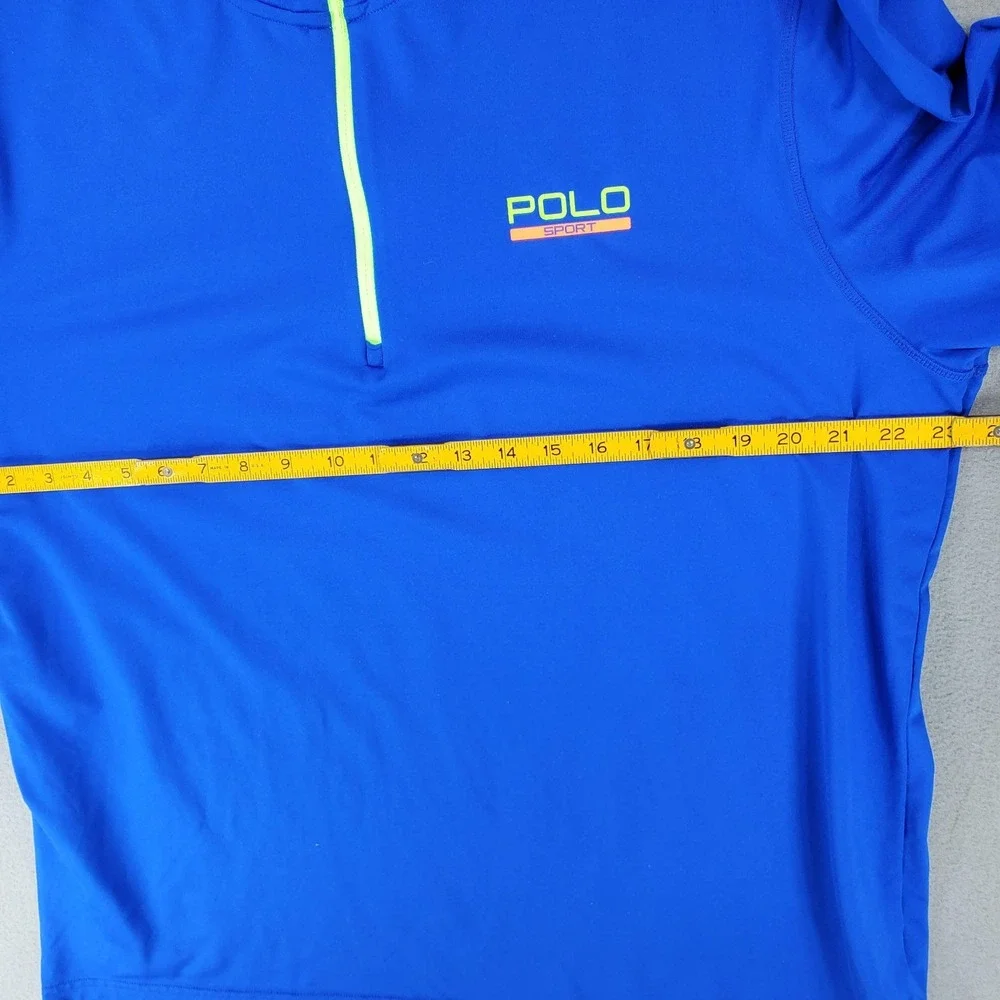 Polo Sport Ralph Lauren Performance‎ Pullover Mens XL Blue 1/4 Zip Golf Stretch